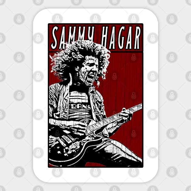 Vintage Retro Sammy Hagar Sticker by Projectup